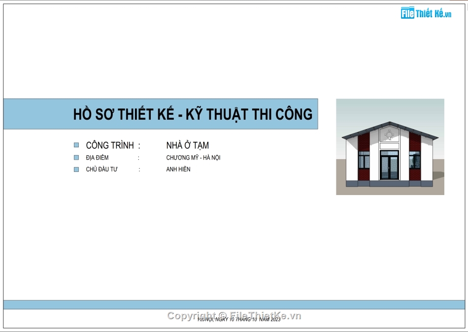 nhà cấp 4,lợp tôn,nhà tạm,revit,bản vẽ,kiến trúc
